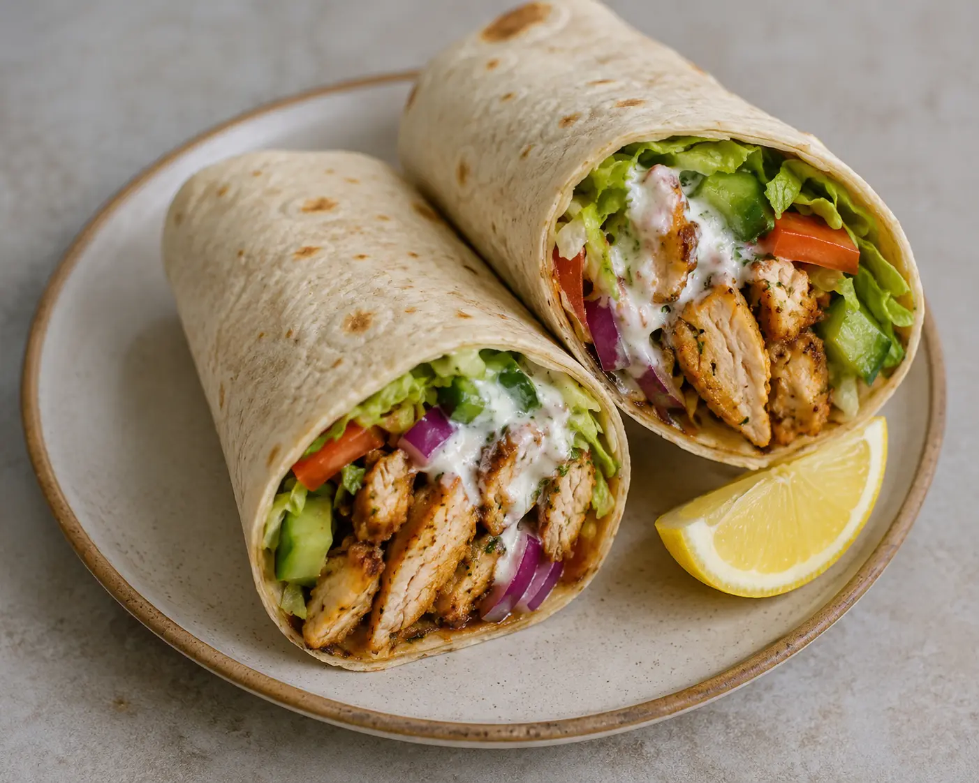 Healthy Chicken Shawarma Wraps — high-protein, low-carb weeknight recipe